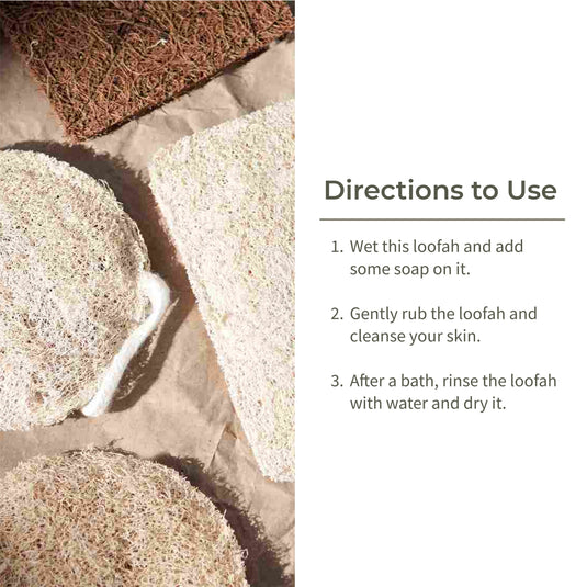 Natural Body Loofah - Set of 2