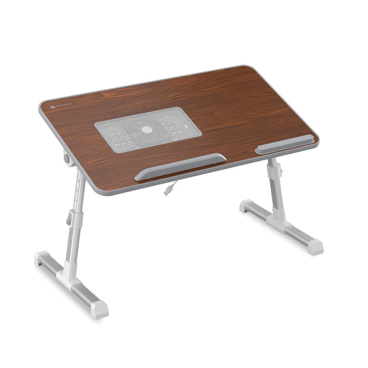Portronics my buddy + foldable laptop table for bed with customizable height and angle adjustable| laptop table with cooling fan