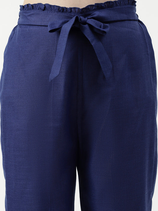 Solid Stylish Blazer With Matching Pant Set