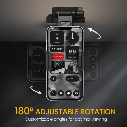 Portronics Clamp M5 car Mobile Holder with 360° Adjustable Rotation| car accessories at best price| best car accessories by portroncis