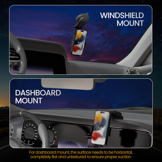 Portronics Clamp M5 car Mobile Holder| car mobile stand with superior grip technology| car holder for dashboard| mobile holder for car windshield