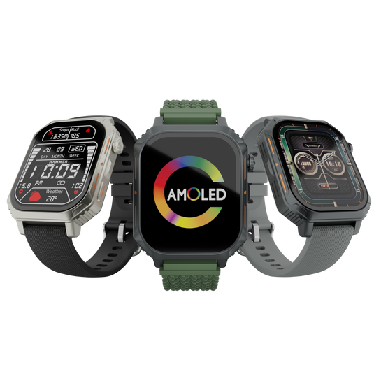 Hammer Conquer 2.02" Amoled Display Bluetooth Calling Smartwatch
