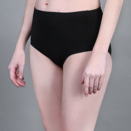 Bamboo Fabric Women's Hipster Panty | Red and Black | Pack of 2