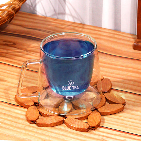 Insulated Double Wall Crystal Glass Cup/Mug with Handle