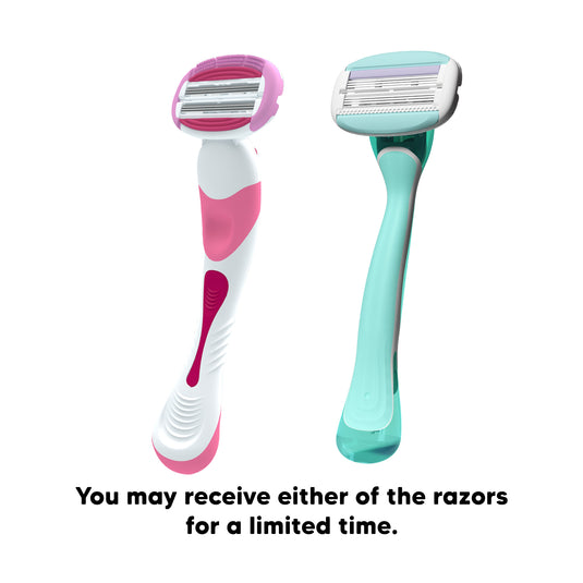 LetsShave Evior Trial Pack, Body Hair Removal Razor for Women with Wide Head & Open Flow Cartridge