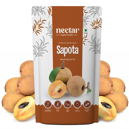Freezze Dried Sapota (Chickoo) by Nectar Superfoods
