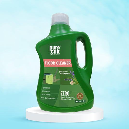 PureCult Floor Cleaner Liquid With Geranium & Lavender Essential Oil - 5 Ltr Can
