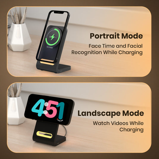 Portronics FLUX wireless charging stand work while watching movie| best wireless charging under 1500| wireless charger work for portrait and landscape mode