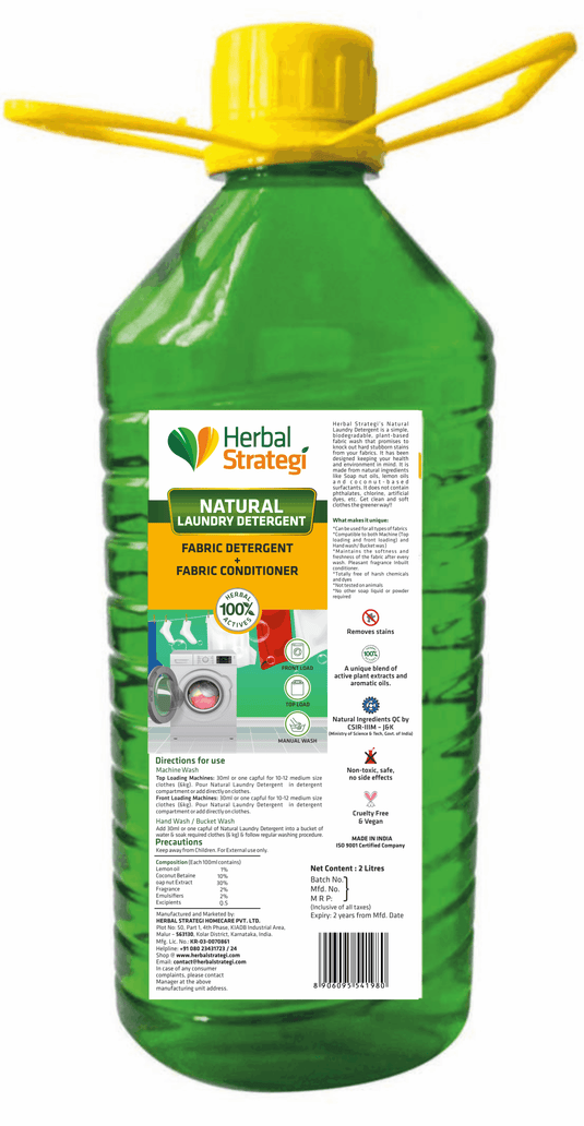Natural Laundry Detergent | Product Size: 500 ml, 1 ltrs, 2 ltrs, 5 ltrs