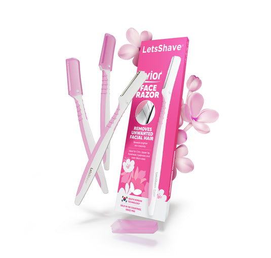 LetsShave Face & Eyebrow Hair Removal Disposable Razor for Women (Pack of 3)Sensitive Skin Shaving Face Razors