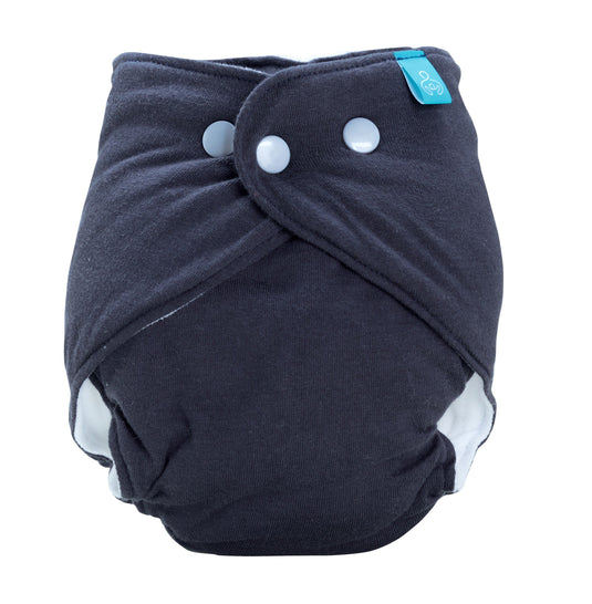 Bumberry Smart fitted ( 3 Pc Pack) - Cotton Reusable one piece diapering with built-in insert ( 0-6 months) (Peech , Sand , Grey )