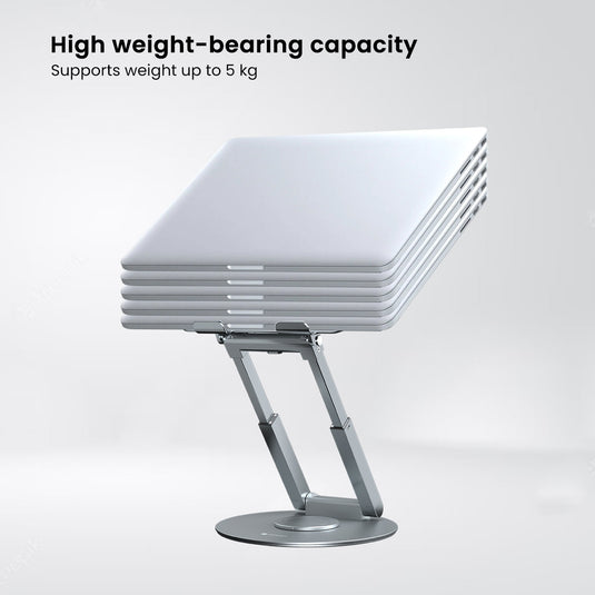 high weight bearing capacity laptop stand. Silver