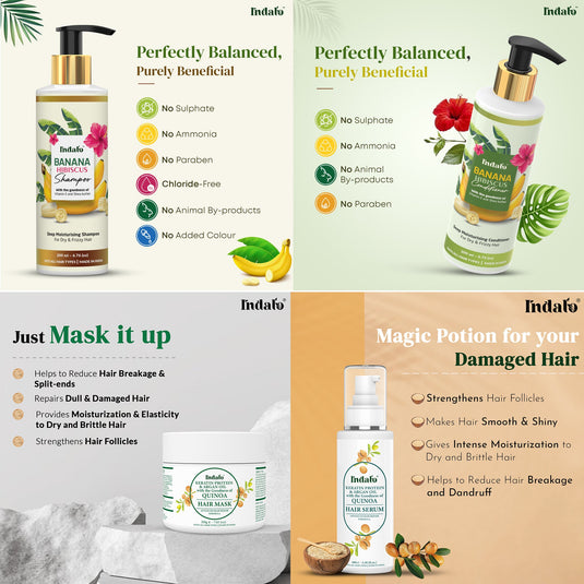 Indalo Hair Repair kit for Damaged and Frizzy Hair
