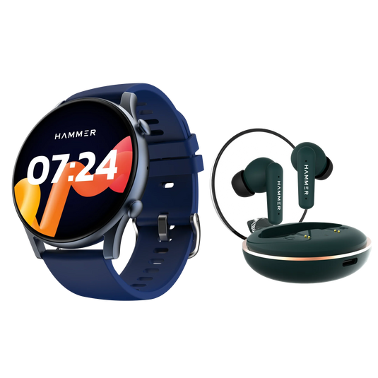 bluetooth calling smartwatch and earbuds