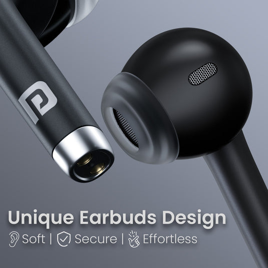 Black| Portronics Harmonics Twins s19 earbuds with active noise cancellation | Best TWS earbuds online