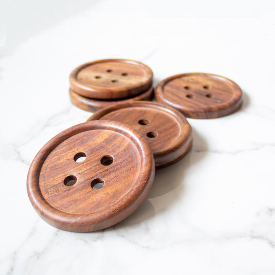 Button Tea Coasters (Set of 4)