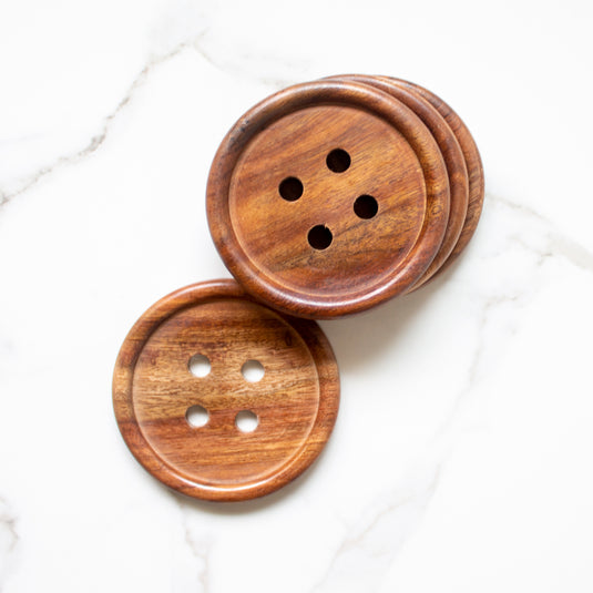 Button Tea Coasters (Set of 4)