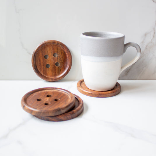 Button Tea Coasters (Set of 4)