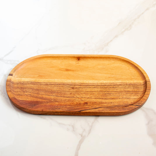 Wooden Elliptical Serving Tray