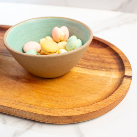 Wooden Elliptical Serving Tray