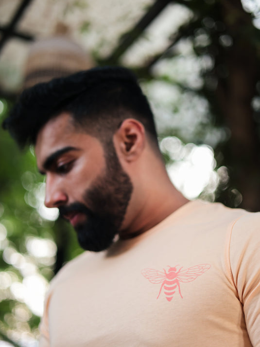 Graphic Peach Crew Neck T-Shirt