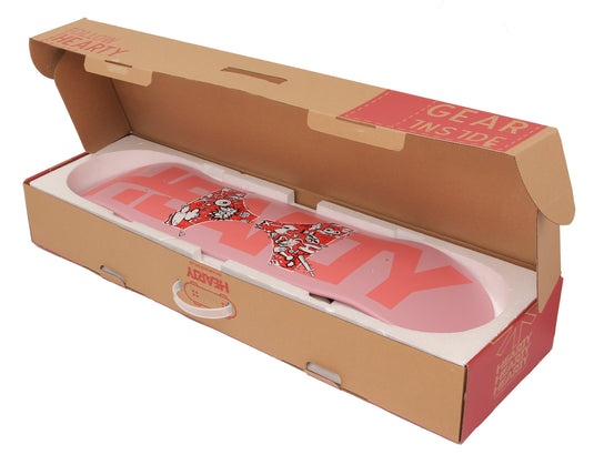 Hearty Pro-Complete Skateboard Pack- Unassembled- 8.0"-Soft Pink Dipped