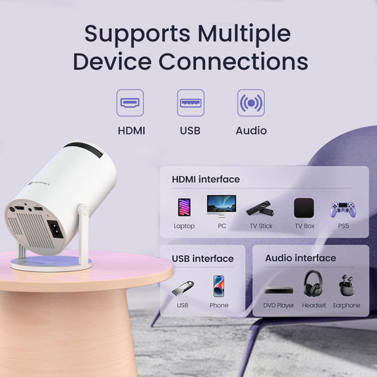 Portronics Beem 440 Bluetooth mini Projector with dual band| Portable projector with screen mirroring| Android LED Projector for home with multiple connectivity| smart portronics led projector | android smart projector online