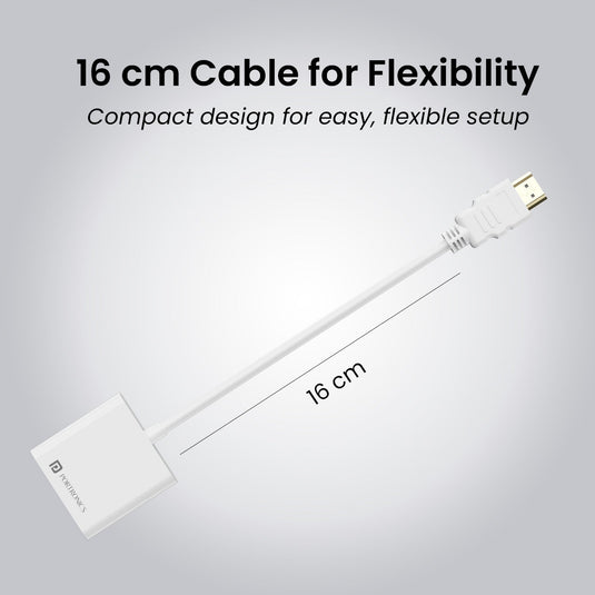 Portronics DigiBridge HDMI to VGA adapter come with 16cm flexible cable| best usb port for pc