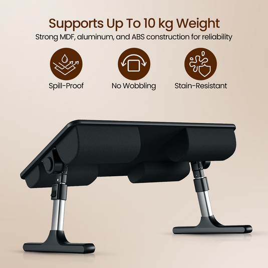 brown Portronics my buddy z foldable and portable laptop stand for extra durability