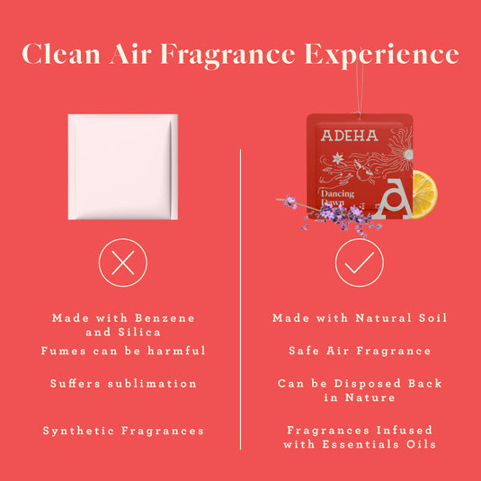 Adeha Fragrance Pouch - Air freshener for Bathroom, Car, Wardrobe - Dancing Dawn
