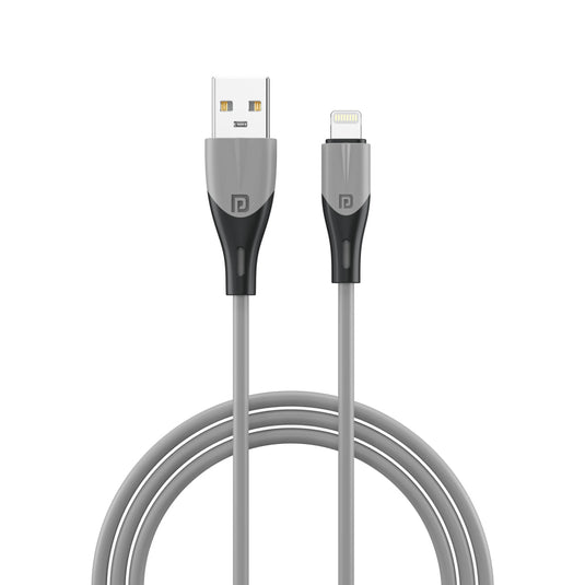 Portronics Konnect Way 8 Pin USB Charging Cable for Iphone. Grey