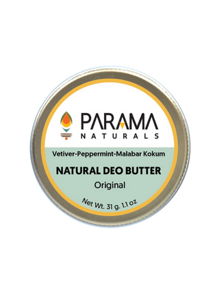 Parama Naturals Deo Butter, Natural Deo, Odor Control, Foot Butter, Underarms Deo, Original Deo, Chemical Free, Alcohol Free, 100% Natural, Long Lasting, Kokum Butter