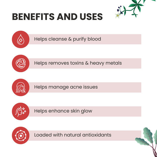 Blood Detox with Manjistha, Curcumin (Turmeric Extract), Neem, & Beetroot