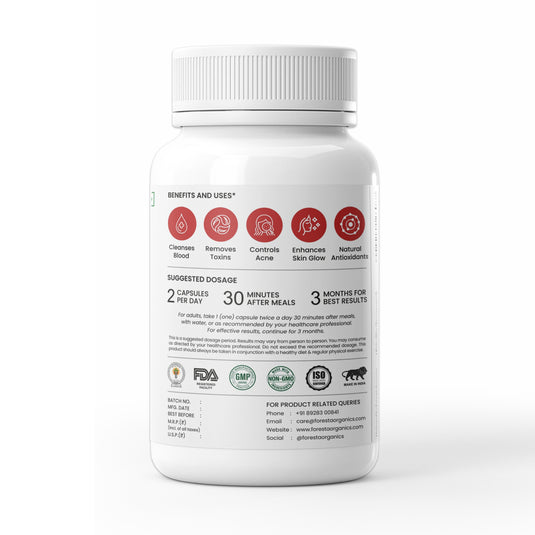 Blood Detox with Manjistha, Curcumin (Turmeric Extract), Neem, & Beetroot