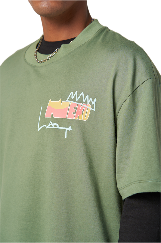 Updated Statement T-Shirt- Forest Green