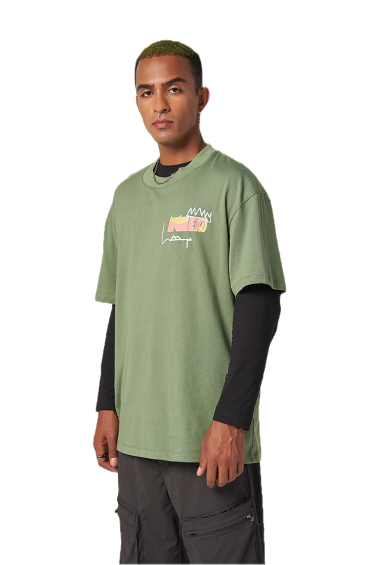 Updated Statement T-Shirt- Forest Green