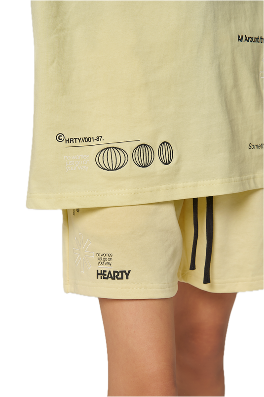 HEARTY GLOBAL COMMUNITY T-SHIRT - YELLOW (UNISEX)