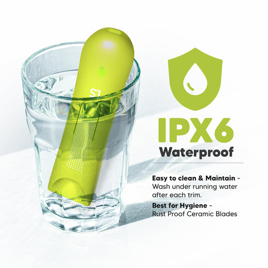 LetsShave Trimmer Men for Private Parts | Waterproof Body Groomer with Skin-Safe Ceramic Blades | LED Spotlight | Groin Trimmer, Body Trimmer for Man, Body Groomer for Men