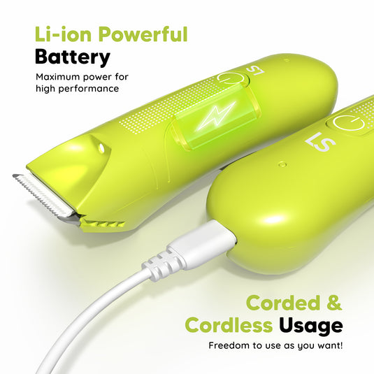 LetsShave Trimmer Men for Private Parts | Waterproof Body Groomer with Skin-Safe Ceramic Blades | LED Spotlight | Groin Trimmer, Body Trimmer for Man, Body Groomer for Men