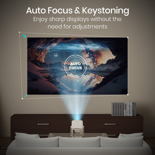 Portronics Beem 480 android mini projector has auto focus and auto keystone features for better screen adjustment| best projector for movies| home projector online at best rate