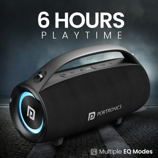 Portronics Thunder 2.0 60W hd sound Wireless party speaker come with 6hr of non-stop play time| Bluetooth speaker for outdoor parties