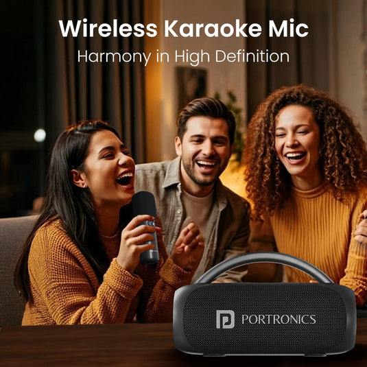 Portronics Radiant 30w portable wireless speaker| wireless speaker with mic| portronics best mini speaker online