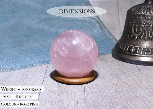 Original Rose Quartz Certified Gemstone Ball