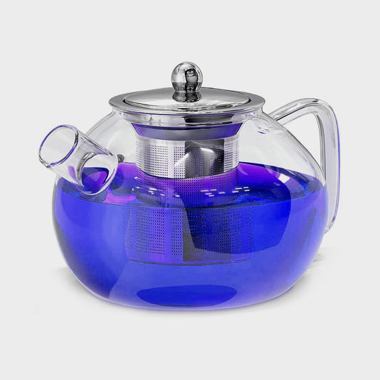 Round Glass Teapot Kettle |1000 ML with Stainless Steel Infuser