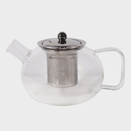Round Glass Teapot Kettle |1000 ML with Stainless Steel Infuser