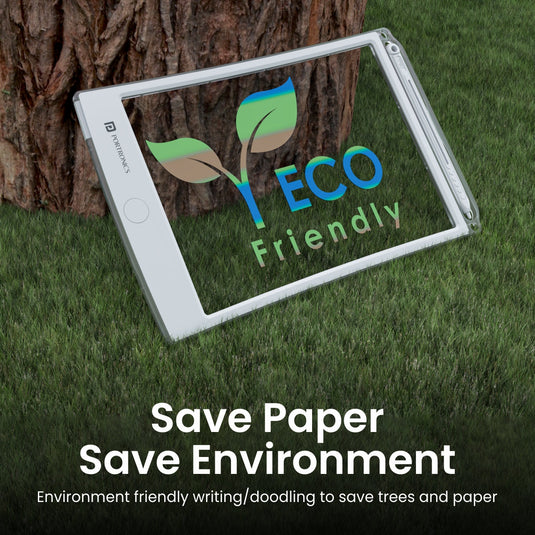 White Portronics Ruffpad One LCD Writing Pad with Transparent Screen eco friendly