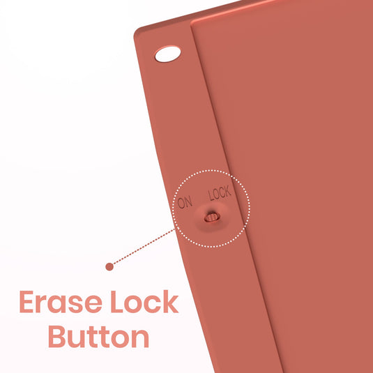 Pink Ruffpad 12 Lcd writing pad comes with smart lock | best portronics writing pad online