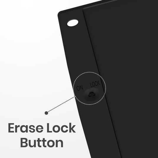 Black Portronics Ruffpad 12 Lcd writing pad comes with smart lock