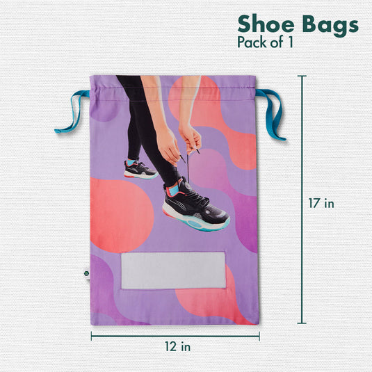 Sneaker-ing Out! Women's Shoe Bag, 100% Organic Cotton, Pack of 1