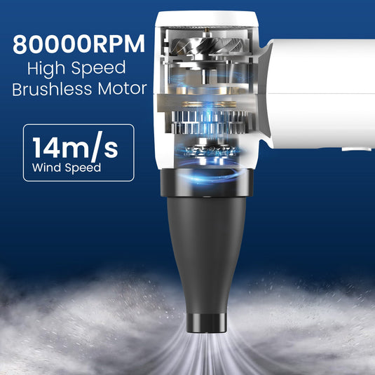 Portronics Tez handheld Air duster high speed brushless motor with 80000 rpm for deep cleaning